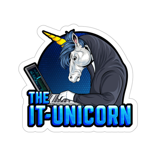 IT Unicorn Logo Stickers | Cute IT Stickers | Bootable USBs